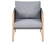 Lounge Set mit Tisch und Ottomane 5-Sitzer NOLA Metall Grau_998370