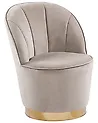 Sessel ALBY Samtstoff Hellbeige