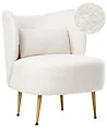 Sessel OTSBY II mit Kissen Bouclé Cremeweiß
