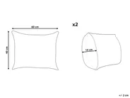 Gartenkissen 2er Set TAGGIA Pflanzenmuster 40 x 60 cm Gelb_882805