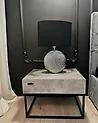 Tischlampe NASVA Keramik Silber