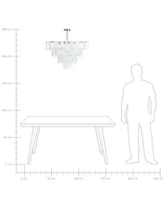 Kronleuchter OSMORE Glas Messing_1005929