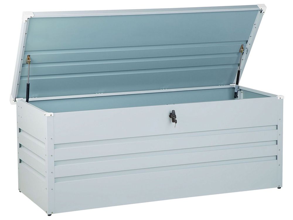 Coffre de rangement CEBROSA 165 cm 70 cm Métal Gris clair