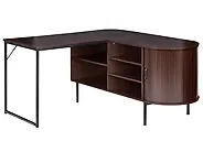 Corner Desk SOLARI 140 cm 140 cm Dark Brown_1191543