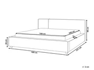 Bed Boucle MIRANDE 160 x 200 cm (EU King Size) Off-White_943320