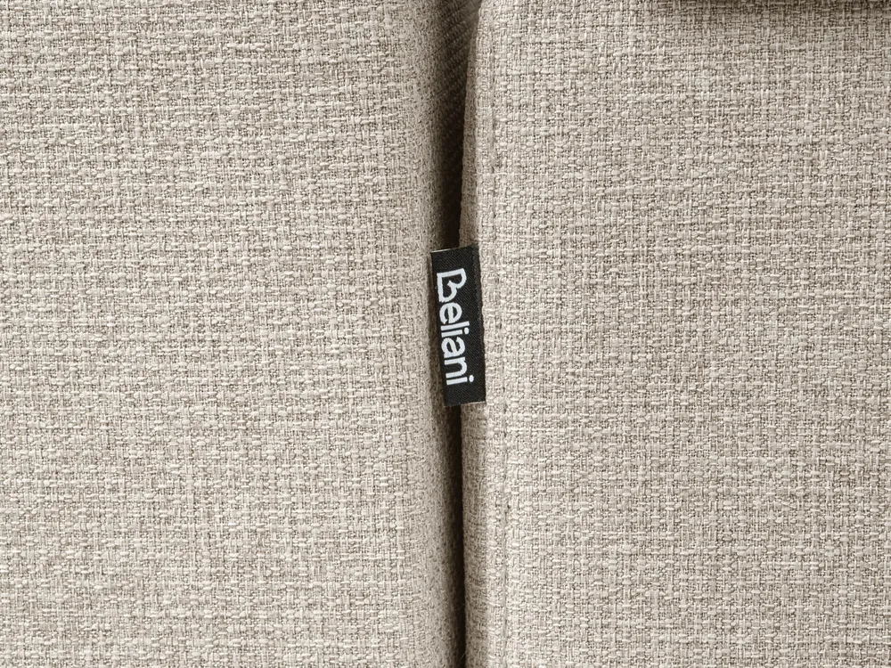 Corner Sofa Bed 3 Seater HRISEY Faux Linen Beige Left Hand_1033441