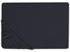 Spannbettlaken JANBU 140 x 200 cm Baumwolle Schwarz