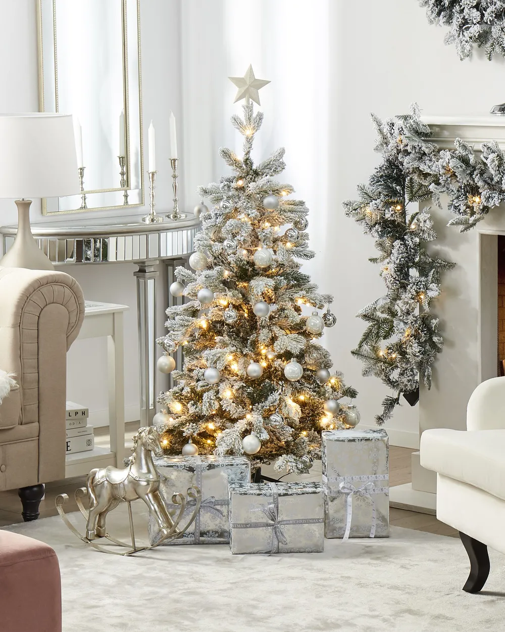 Beleuchteter Weihnachtsbaum LED TATLOW 120 cm Grün