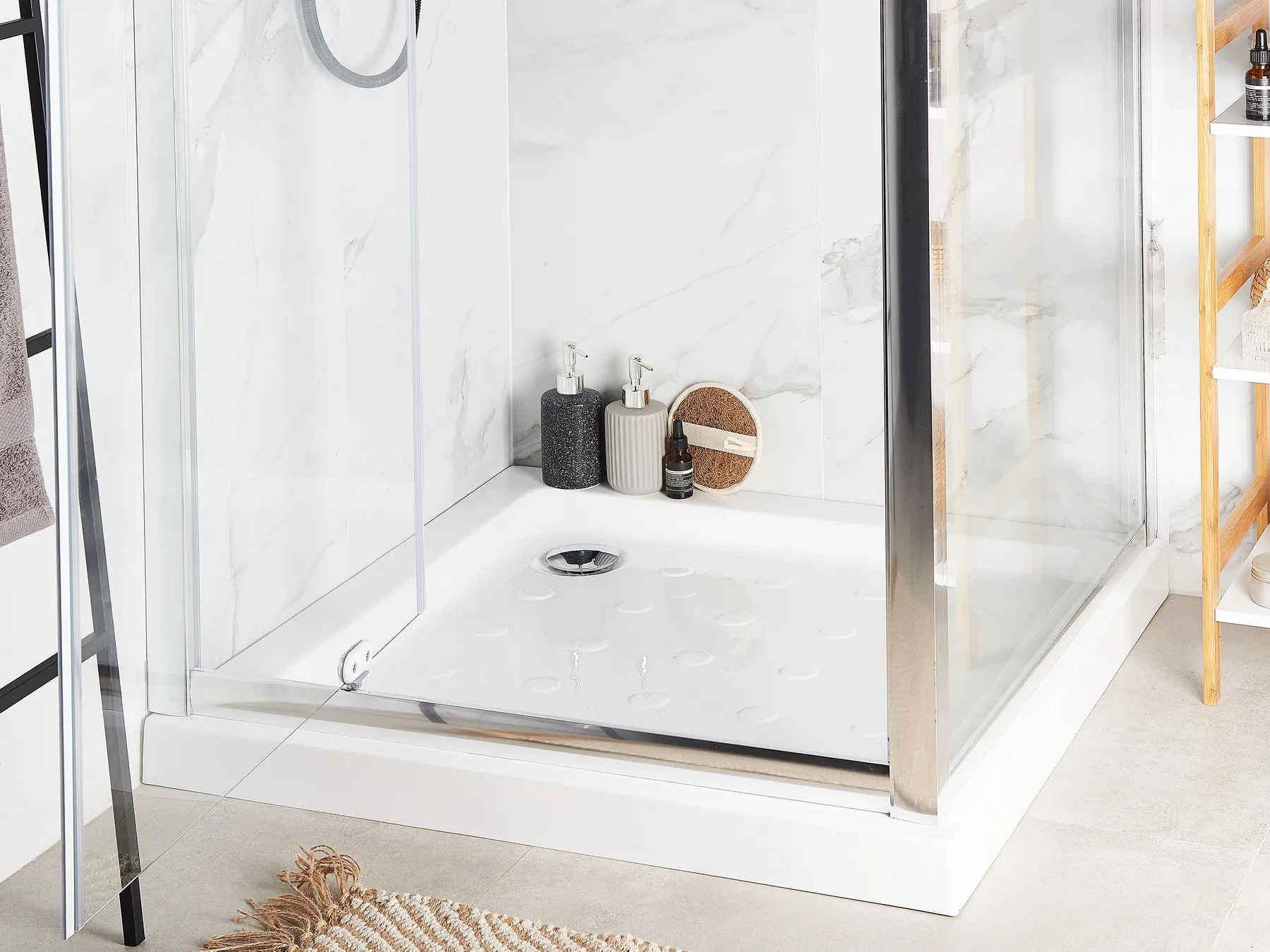 Shower Tray ESTELI 900 x 900 x 70 mm White_788209