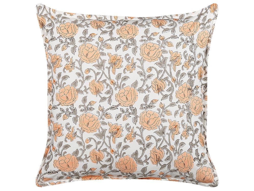Throw Cushion MEADIA 45 x 45 cm Cotton Multicolour Floral Pattern