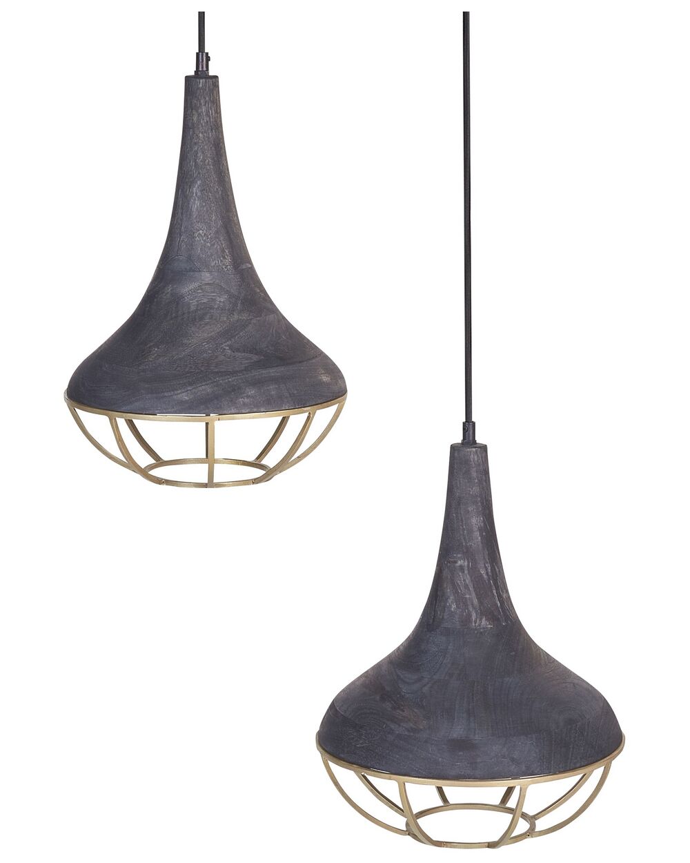 Pendant Lamp BAGMATI Mango Wood Black