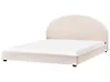 Bett mit Lattenrost Stoff VAUCLUSE 180 x 200 cm Hellbeige