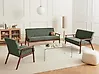 Sofa Set 6-Sitzer ESRUM Stoff Dunkelbraun / Grün