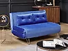 Schlafsofa 2-Sitzer VESTFOLD Samtstoff Marineblau