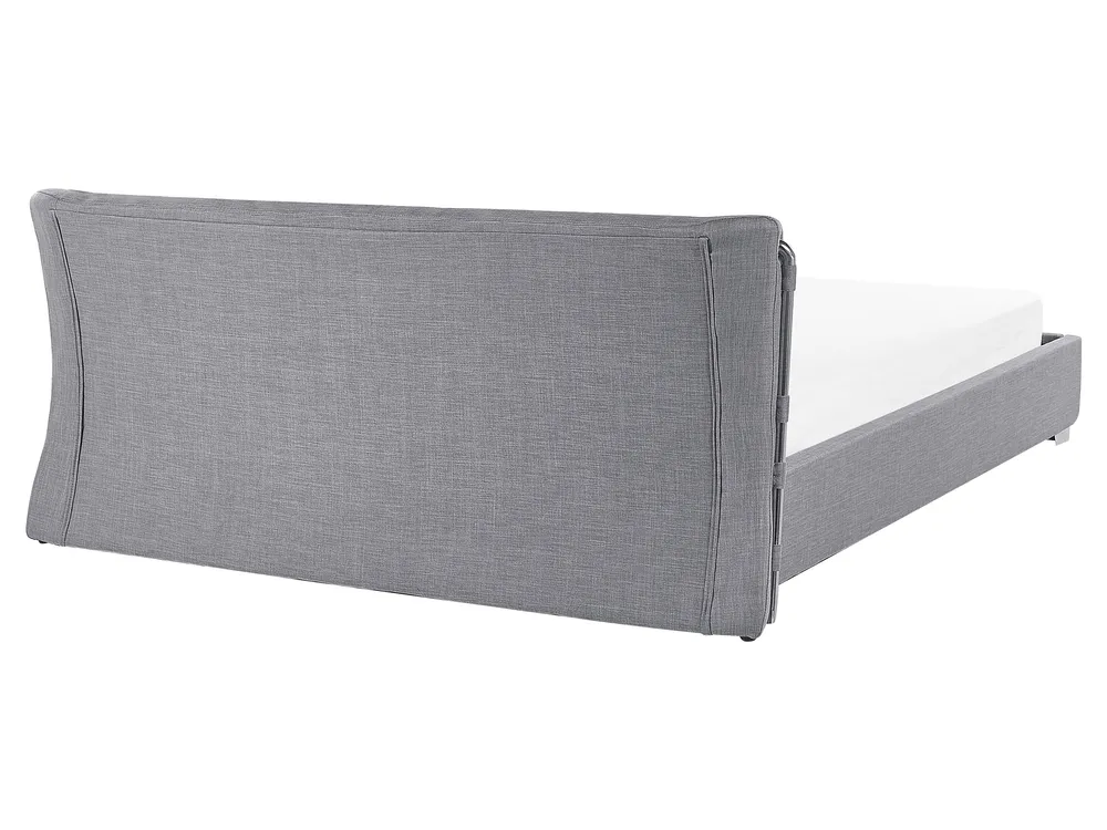 Wasserbett Stoff PARIS 160 x 200 cm Grau_883666