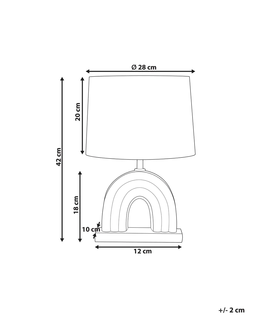 Tischlampe TITNA Keramik Bunt_891540