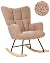 Schaukelsessel OULU Bouclé Sandbeige