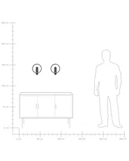 Set of 2 Wall Lamps BLIES LED Metal Black_1008833