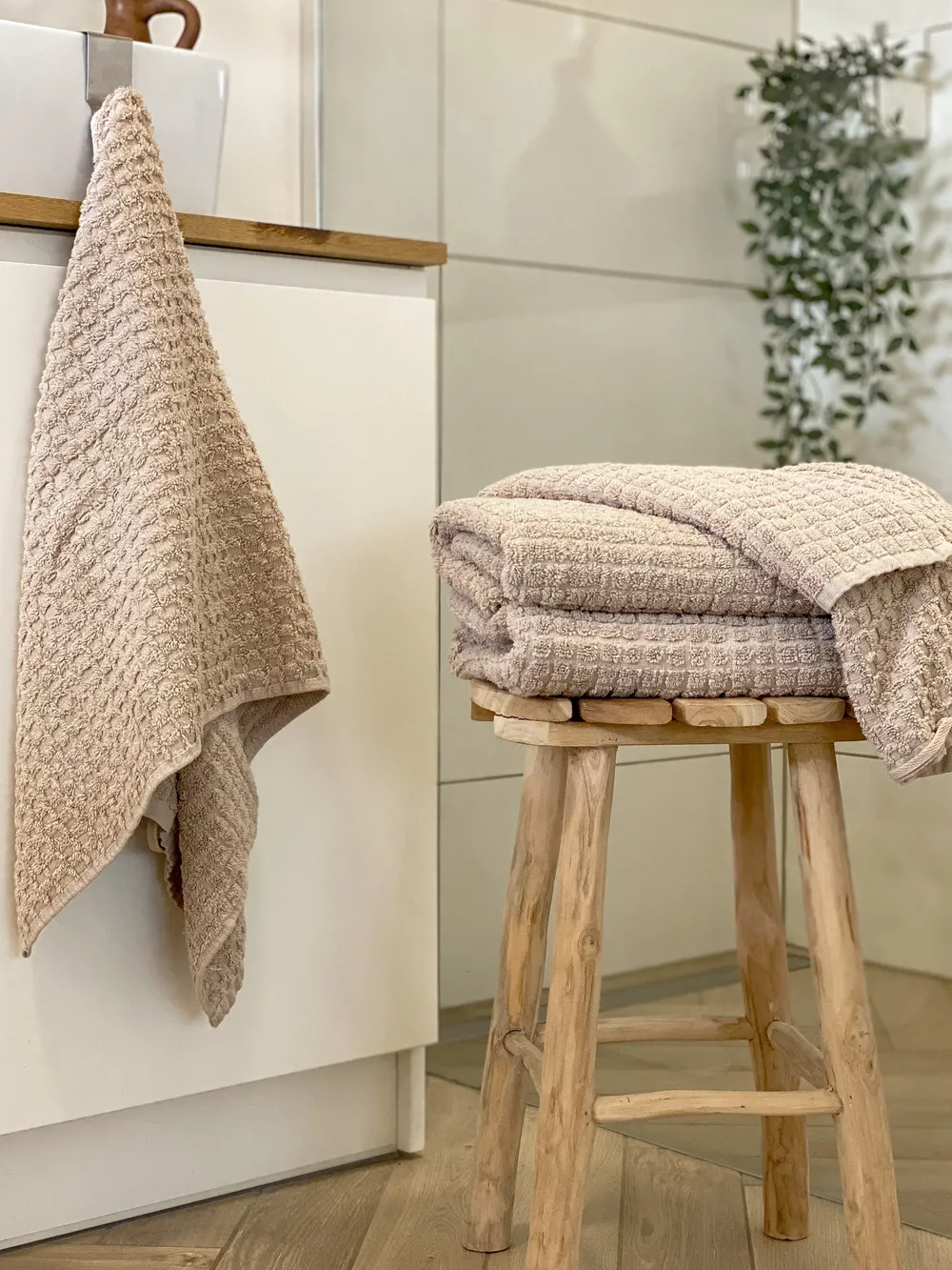Lot de 11 serviettes ATAI Coton Beige_823544