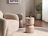 Beistelltisch LETTA Metall Hellbeige