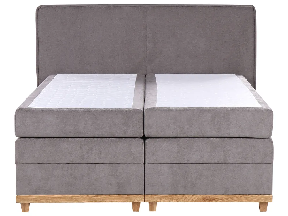 Boxspringbett mit Stauraum DYNASTY Stoff Taupe 160 x 200 cm_953957