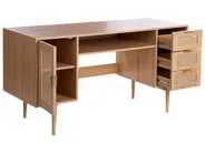 Schreibtisch RAFFRA 140 cm 60 cm Hellbraun_1046828