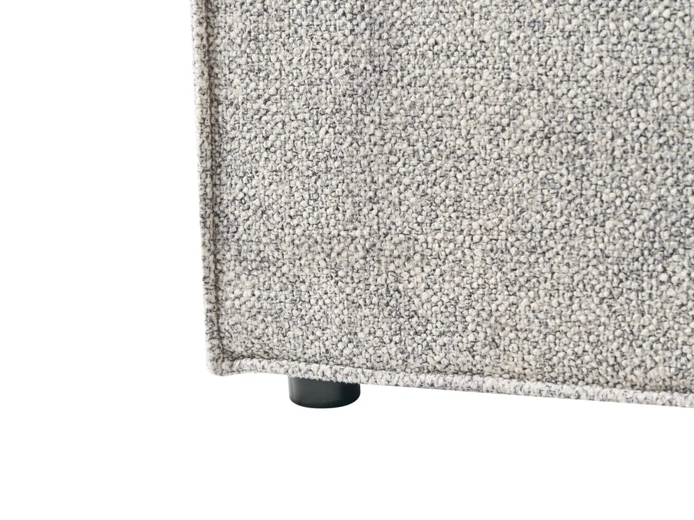Bett mit Stauraum MOISSAC Strickvelours Schwarz / Weiß 180 x 200 cm_989424