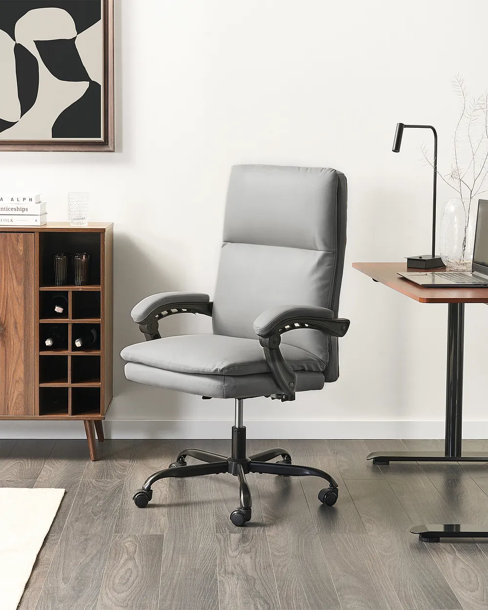 Executive Chair SERENE Faux Leather Light Grey_1161502