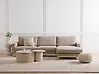 Ecksofa SIGGARD Stoff Taupe linksseitig