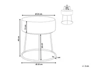 Hocker DELCO Samtstoff Limettengrün_991630