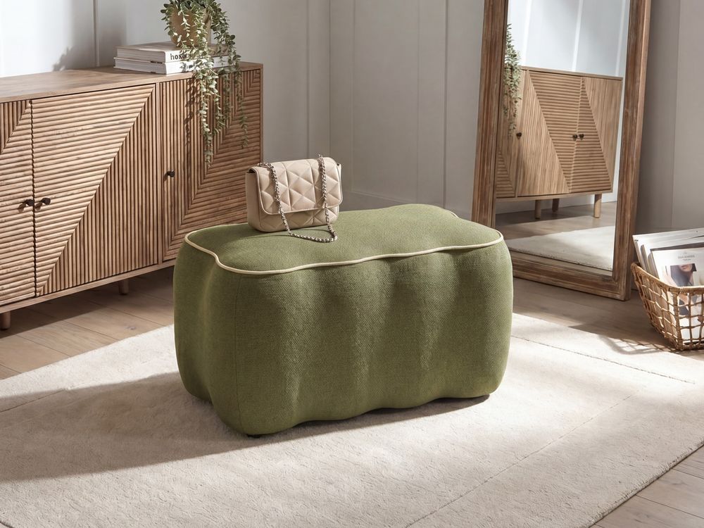 Upholstered Bench JUNO Fabric Green