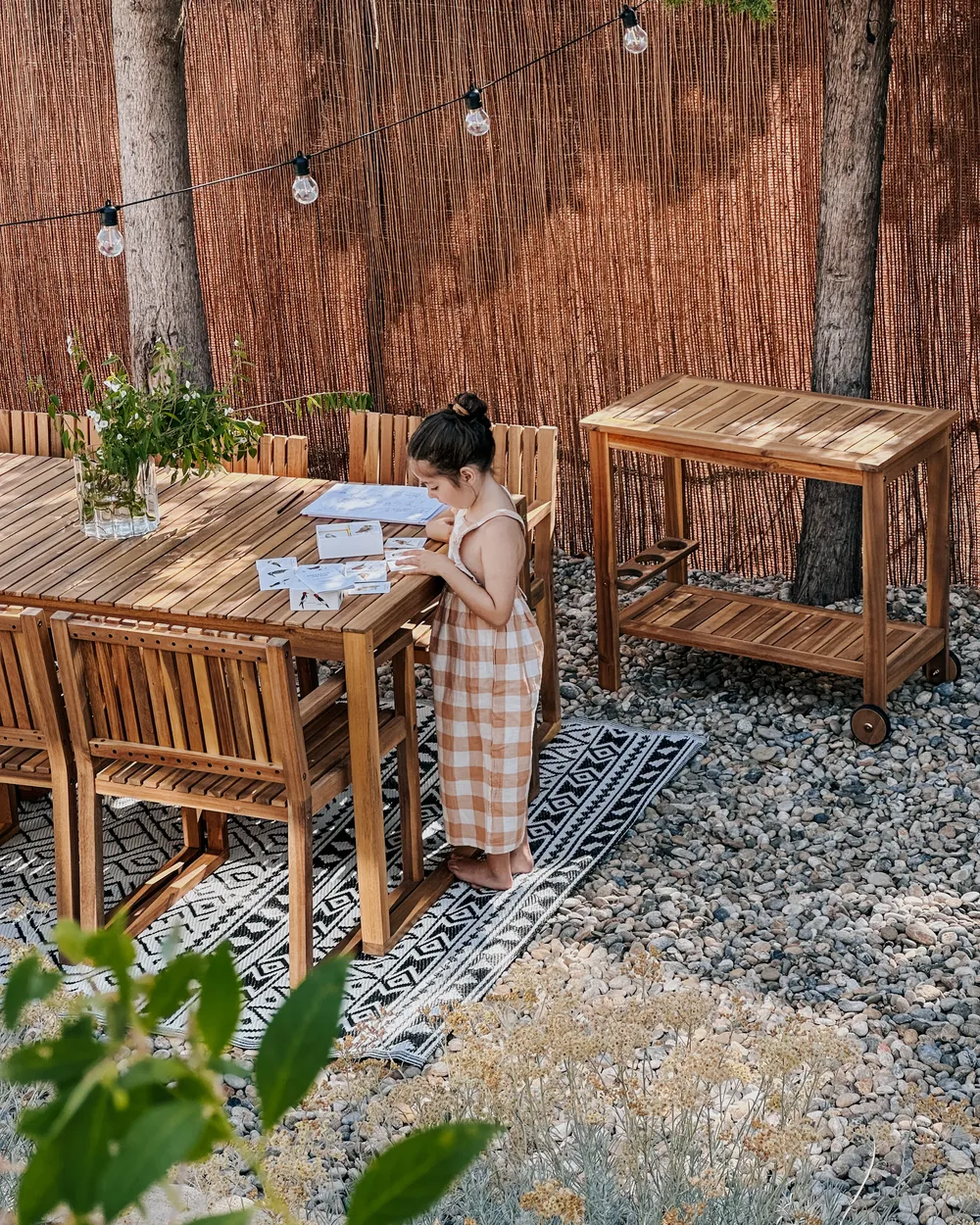 Gartenmöbel Set 6-Sitzer SASSARI II zertifiziertes Akazienholz Hellbraun_933101