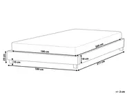 Bett ohne Kopfteil Stoff ROANNE 180 x 200 cm Beige_721665