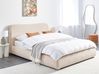 Bett mit Stauraum BLAGNAC Bouclé Hellbeige 160 x 200 cm