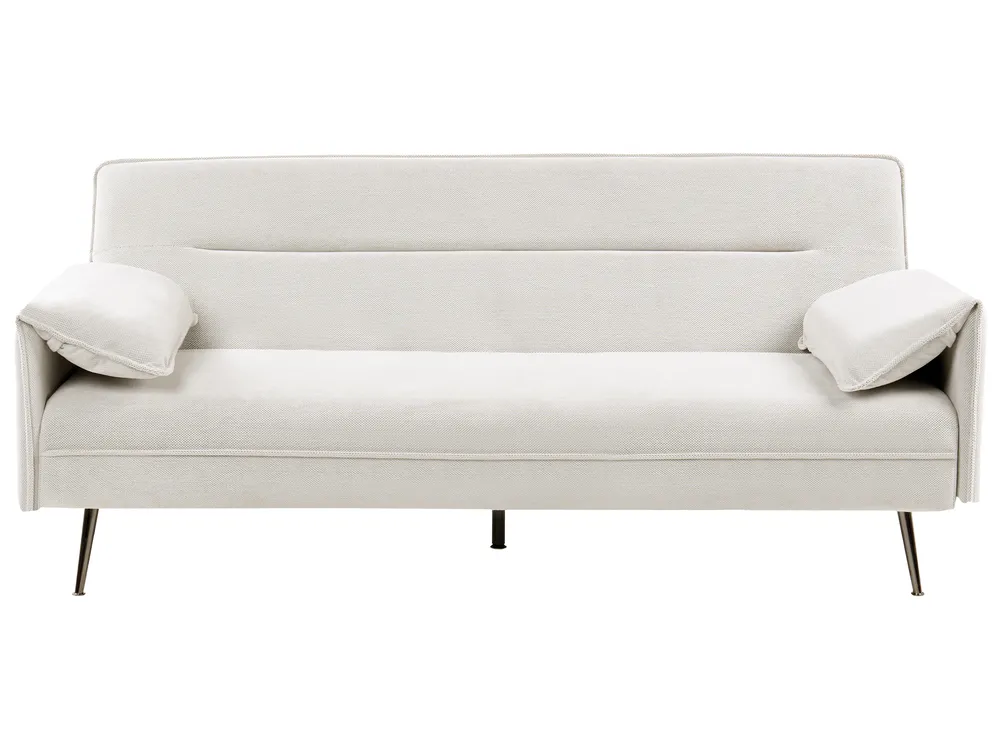 Schlafsofa 3-Sitzer VAYLA Stoff Cremeweiß
