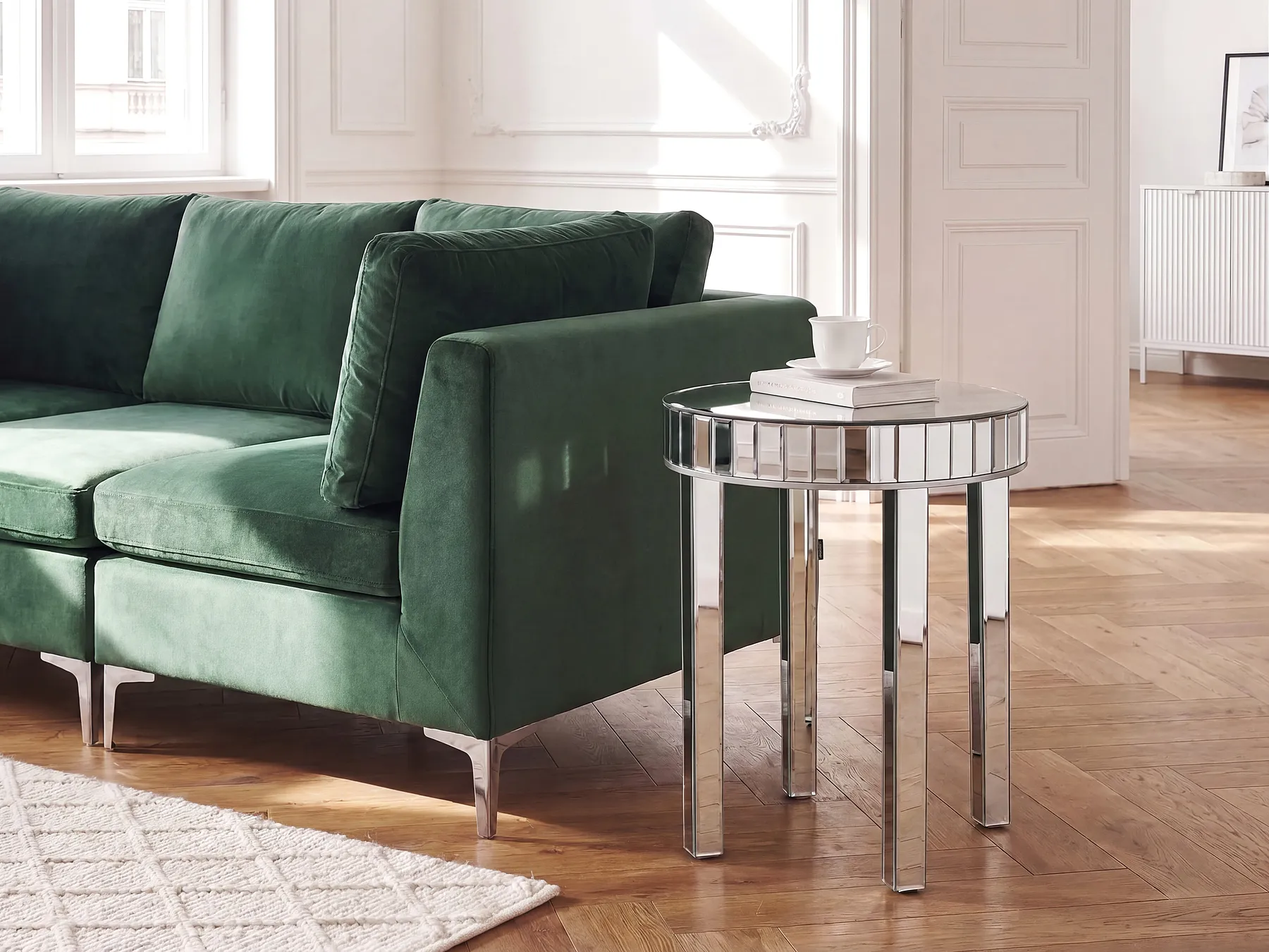 Side Table RIMARDE Glass Silver_1154699