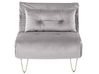 1-Sitzer Schlafsofa VESTFOLD Samtstoff Grau