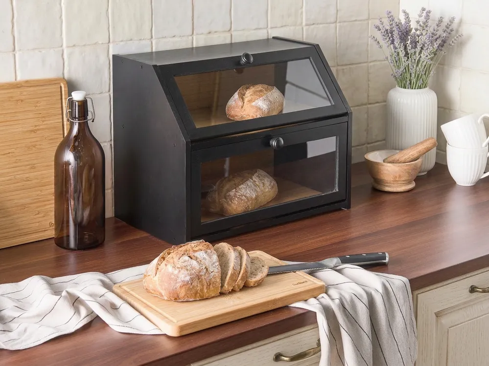 Brotkasten CROUTE Bambus Schwarz
