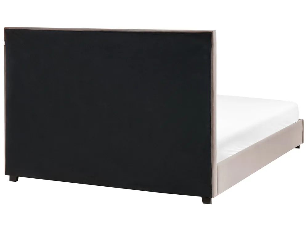 Bed Velvet ROUEN 160 x 200 cm (EU King Size) Taupe_1004655