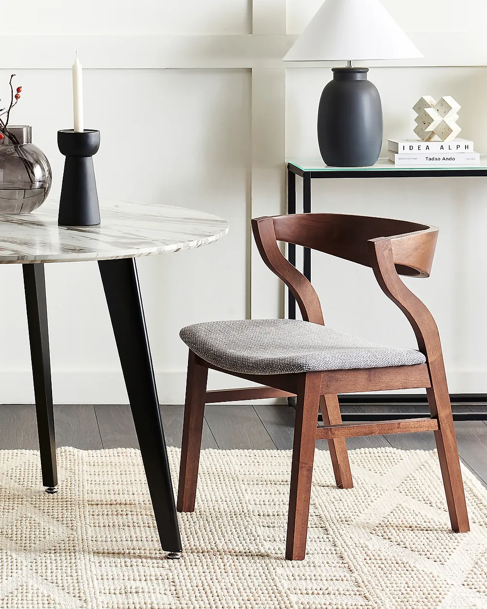Set of 2 Dining Chairs MAROA Wood Light Grey_1172002