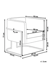 Sessel SIRKKA Samtstoff Grau_762035