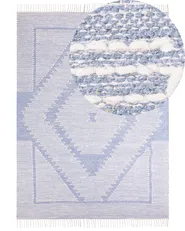 Teppich ANSAR Blau 160 x 230 cm Baumwolle_861030