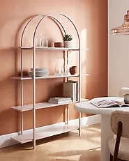 4 Tier Bookcase FREMANTLE 173 cm Beige_1187958