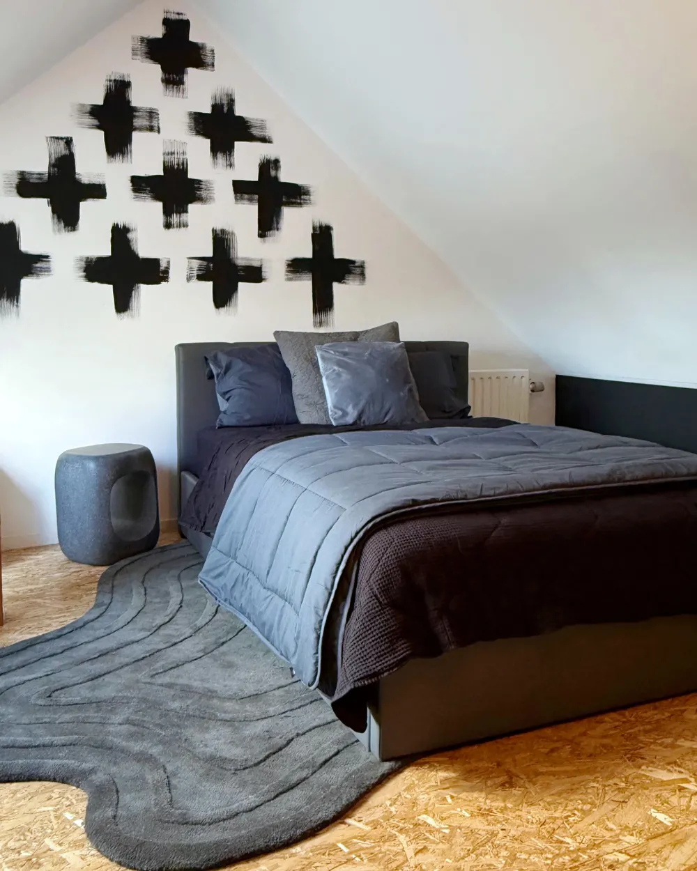 Bett mit Stauraum DREUX Kunstleder Dunkelgrau 140 x 200 cm_1065297