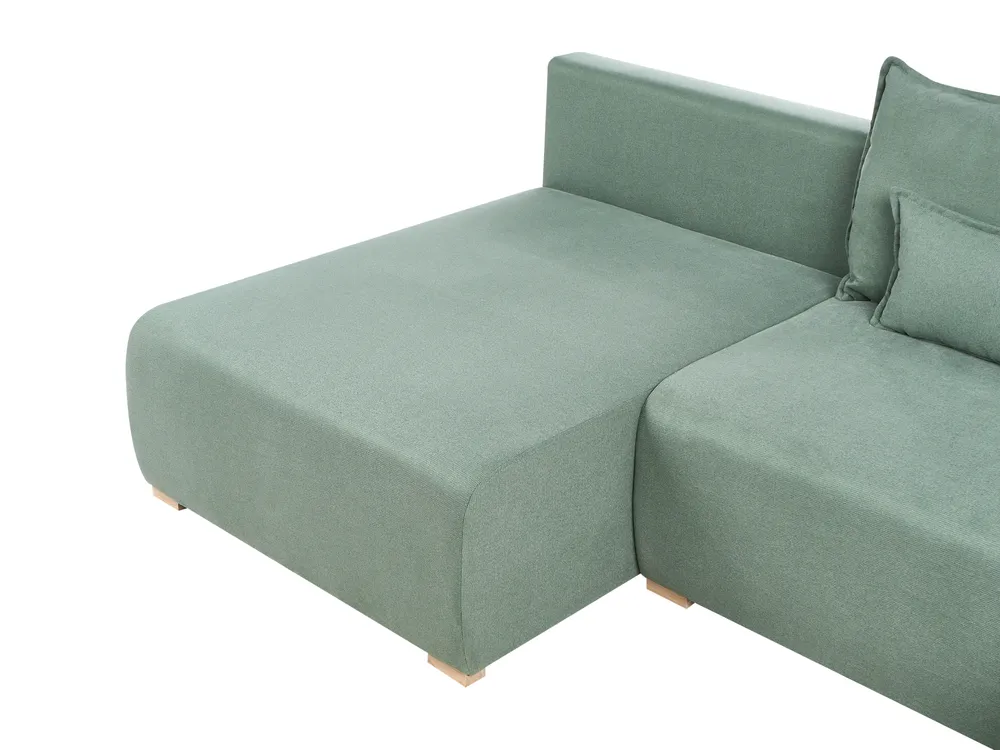 Modular U-Shape Sofa NERBO Fabric Light Green_1035406