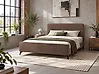 Bett mit Lattenrost Bouclé VALOGNES 160 x 200 cm Braun