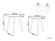 Set of 2 Coffee Tables MISSOURI Glass Transparent_814974