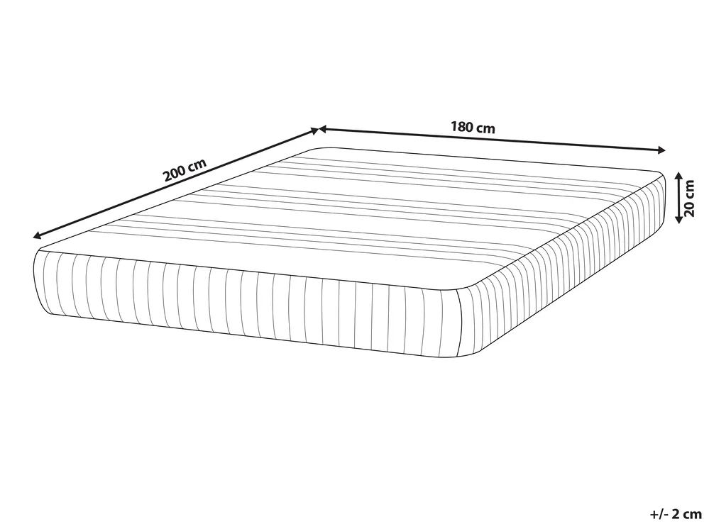 Latexmatratze LATEX AIR 7 PLUS H2/3 Mittel 180 x 200 cm_910097