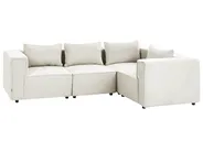 Modul Ecksofa 4-Sitzer AXEBO Bouclé Cremeweiß linksseitig_1075596