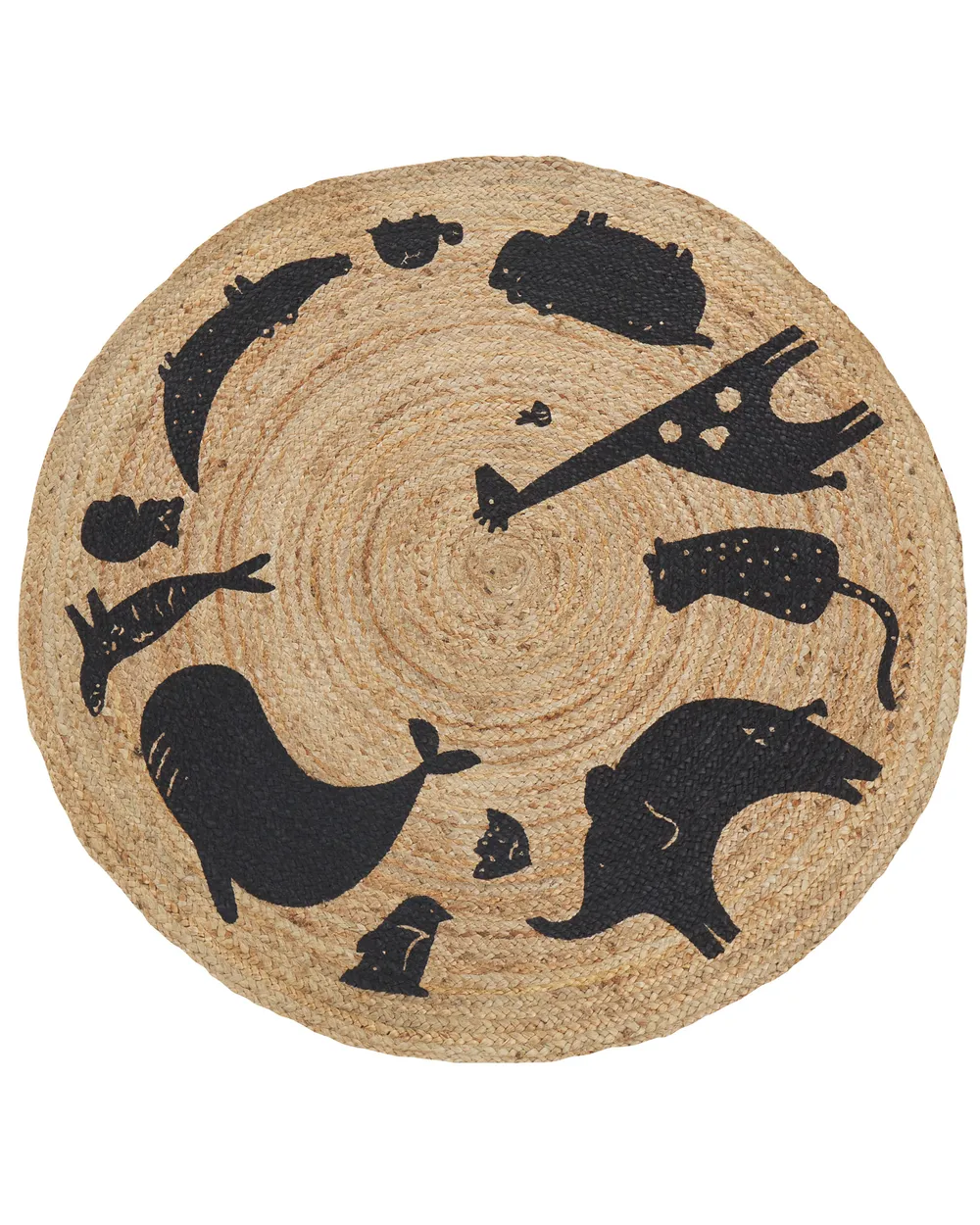 Kinderteppich EARTH Beige ø 120 cm Jute